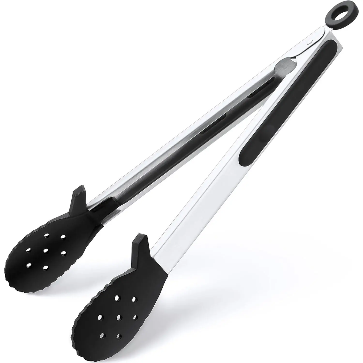 12" Kitchen Tongs for Cooking, 600ºF Heat Resistant  Cooking Tongs | Pasta Tongs with  Tip Spaghetti Tong Pasta Tong for Serving , Spaghetti, Pasta, BBQ, Salad (12"-Biscuit )