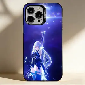S-Skirk Genshin Impact Graphic Phone Case For iPhone 17,16,15,14,13,12,11 Plus,Pro Max,XS,Colored Silver Plated Inside Cover