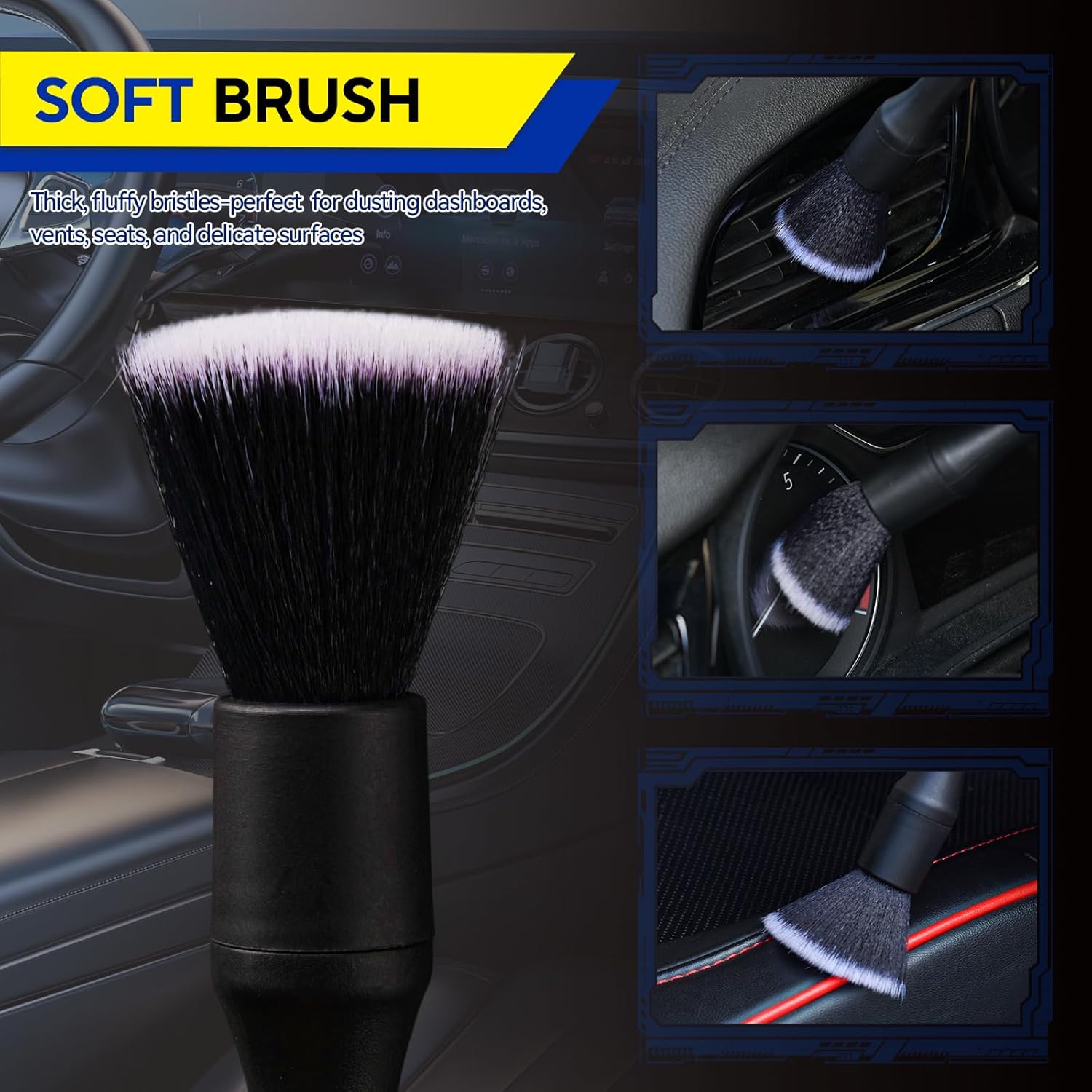 4Pcs Car Detailing Brush Set, Ultra Soft Boars Hair Cleaning Brushes for Interior & Exterior, 4 Different Sizes Multi-Purpose Auto Washing Brushes, Ideal Car Accessories Gift 4Pcs Car Detailing Brush Set, Ultra Soft Boars Hair Cleaning Brushes for Interior & Exterior, 4 Different Sizes Multi-Purpose Auto Washing Brushes, Ideal Car Accessories Gift