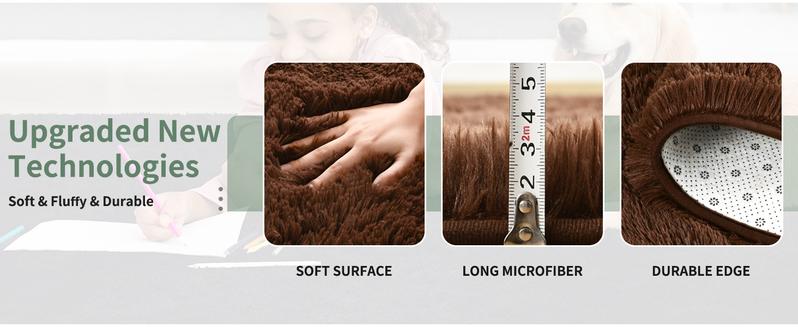 Super Soft Fluffy Rug for Bedroom, Modern Shaggy Fuzzy Kids Rugs for Living Room, Plush Indoor Nursery Home Decor Dorm Carpet with Non-Slip Bottom, 3 X 5 Feet