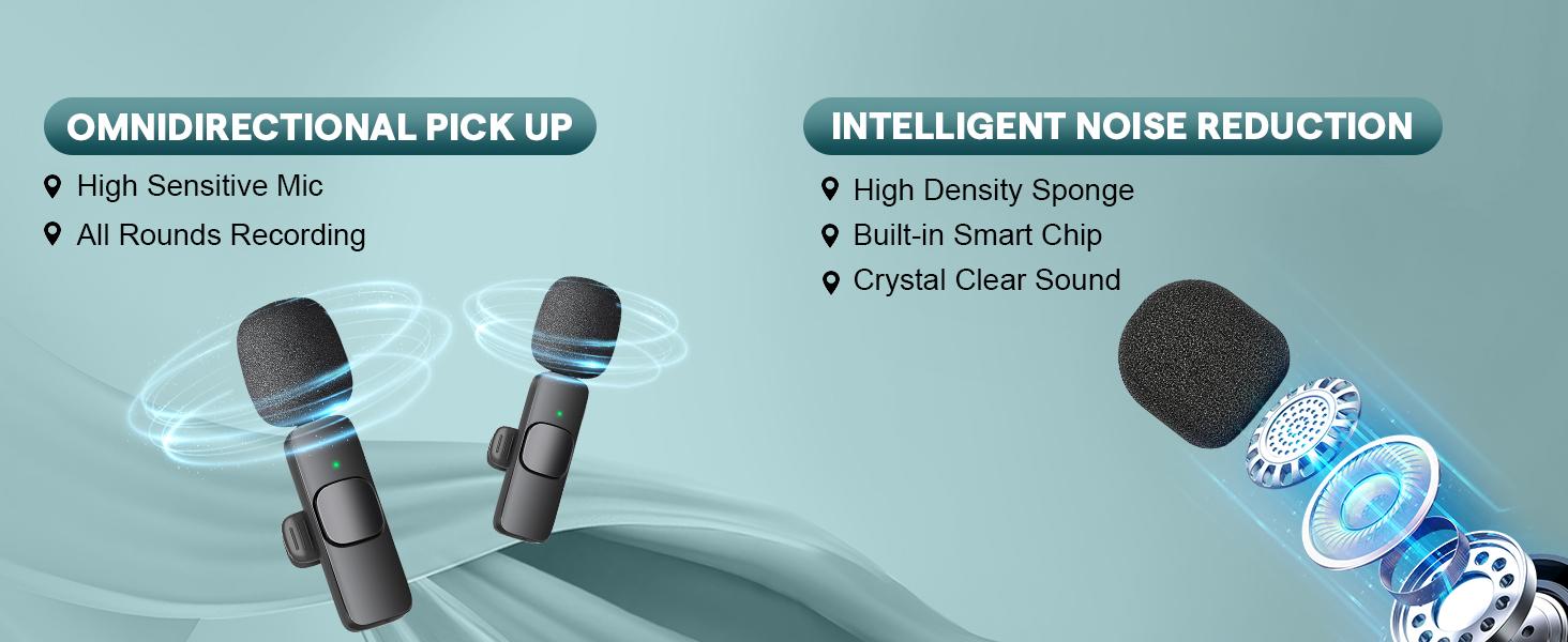 SQ-KBK002 Professional Wireless Mini Microphone for iPhone, iPad, Android Phone - Bluetooth Lavalier Lapel Mic for Video Recording - Clip on USB C Microphones for YouTube Tiktok Podcast Vlogging SQ-KBK002 Professional Wireless Mini Microphone for iPhone, iPad, Android Phone - Bluetooth Lavalier Lapel Mic for Video Recording - Clip on USB C Microphones for YouTube Tiktok Podcast Vlogging