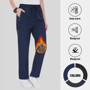 18ACTIVEKITWomen's hiking pants, insulated outdoor snow skiing pants, winter warm soft shell zipper pocket