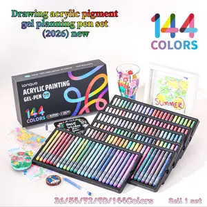 Languo Gel Pen Set, 36/54/72/90/144 Colors, 1.00mm Tip, Large Capacity, Ideal for Art, DIY, Coloring Books, Gift Box, Student, Artist, Gel Pens For Coloring