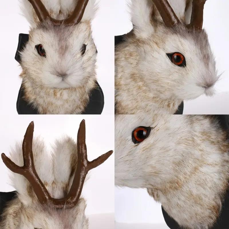 Jackalope Resin Head Wall Hanging Ornament, Animal Specimen Style Wall Art, Home Decoration, Unique Gift Ideas, Hangable, Wall Ornaments