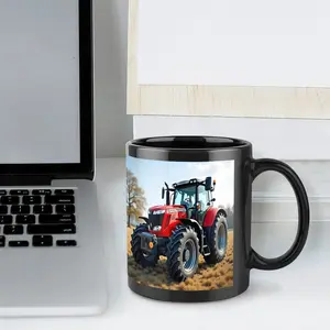 11oz Ceramic Coffee Mug with Massey Ferguson Tractor Design, Ideal for Outdoor Display, Camping, or Home Use, Durable & Stylish Drinkware