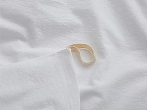 100% Washed Cotton Duvet Cover Queen Size, White Like Breathable Natural Bedding Set (No Comforter), 90x90 Inches