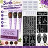 Henna Tattoo Kit, 3/6-Color DIY Body Art Set with Stencils, Leg Body Makeup, Face & Body Cosmetic, Makeup, Waterproof Temporary Ink with Natural Safe Formula for Parties and Festivals