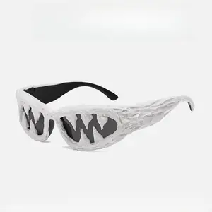 Y2K Devil Sunglasses, Street Hip Hop Style Eyewear with Cool Mask Design, Men's Accessories, Trendy Halloween Glasses for Men and Women