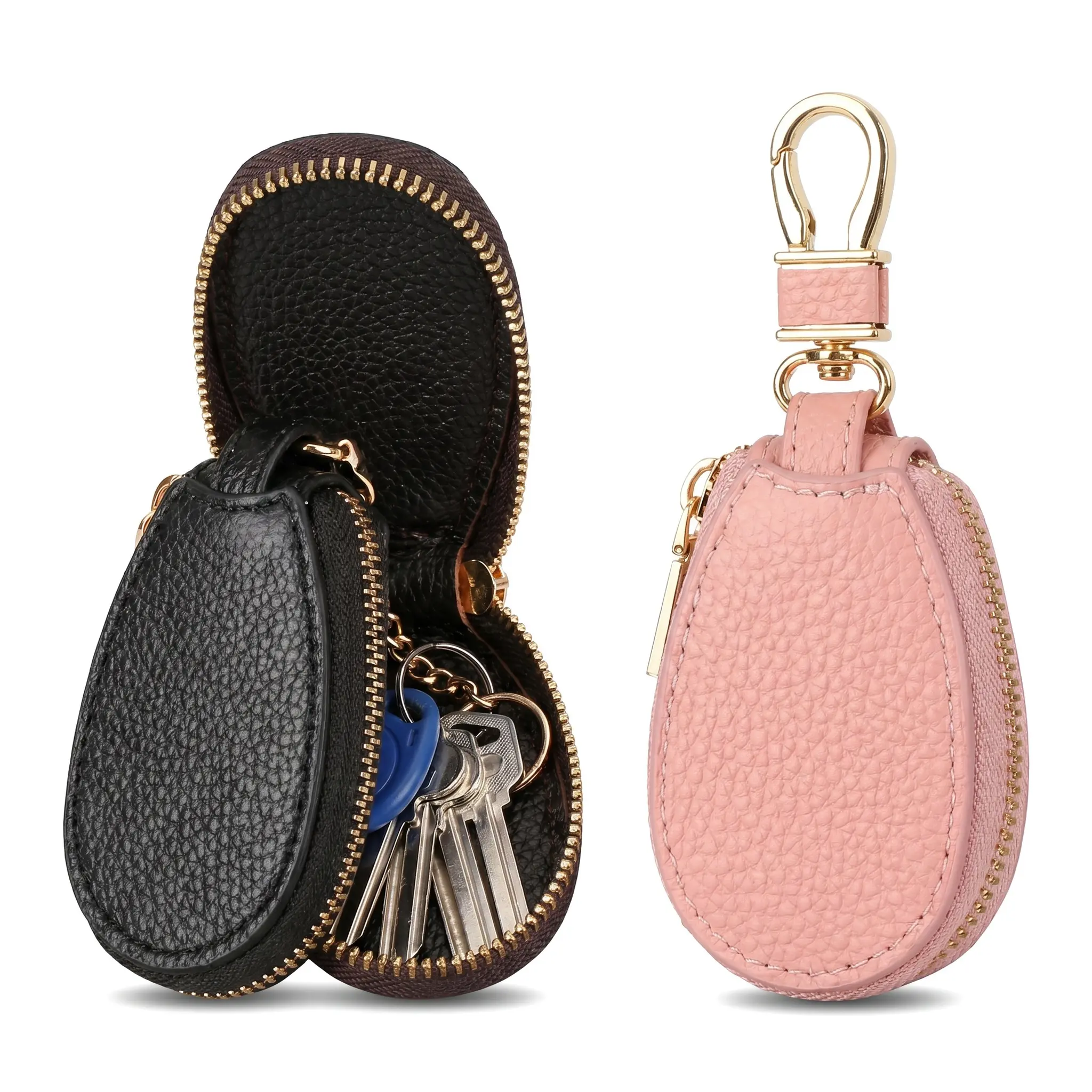 High-end key pouch, multi-functional, mini, large-capacity, zippered, stylish, unisex, car key pouch, thin.