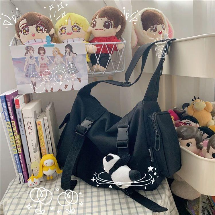 Vintage Canvas Messenger Bag, Large Capacity Crossbody Shoulder Bag for Men and Women, Casual Neutral School Tote with Adjustable Strap, Lightweight Everyday Satchel for College, Travel, Work, Streetwear and Daily Commuting