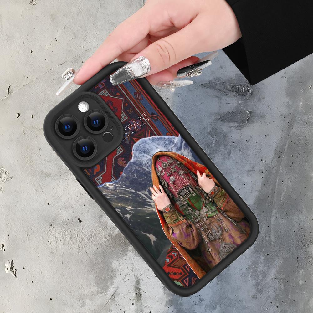 Tajikistan Art-Inspired Exotic Style - Durable and Long-Lasting |     Camera Protection |     Shockproof and Drop-Resistant |     Matte Anti-Slip |     Understated Light Luxury, UV Printed. Suitable for iPhone 17 E Air Pro ProMax iPhone16 15 14 Plus 13 12