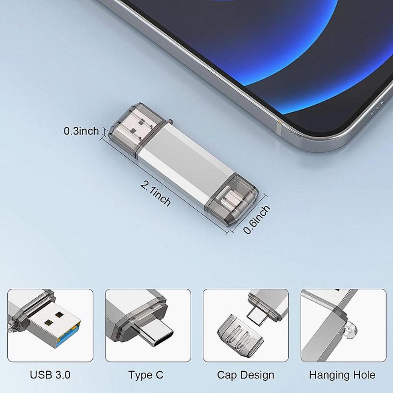 2TB USB Flash Drive Photostick High Speed Stick External Storage Pen Drive For Phone iPhone Android PC Copy Photo Videos Files.