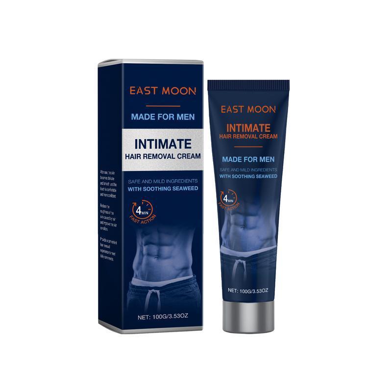 East Moon Intimate Hair Removal Cream for Men Full Body Use Gentle Effective Moisturizing Nourishing No Irritation Quick Results