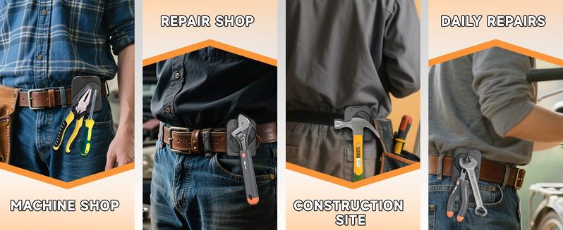 Magnetic Tool Holder, Strong Clip-On Belt Magnet Holster, Neodymium Magnet for Screws, Nails, Hammer, Pliers, Drill Bit, Wrench, Spanner and Any Magnet Hardware