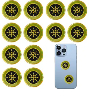 12 Pcs Gold EMF Radiation Blocker Stickers for Smart Phones, Tablets, Laptops - Practical Gift for Tech Lovers