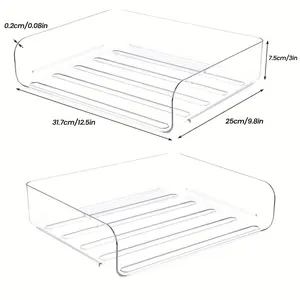 2Tiers Desk Organizer Stackable Trays for Office Desktop Organization Documents File Holders for Office Supplies