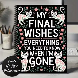 Twin-Wire Spiral Life Planning Cipher Notebook, Password Protected Personal Goal Organizer Journal, Coil Bound Daily Life Record & Goal Tracker Stationery for Adults