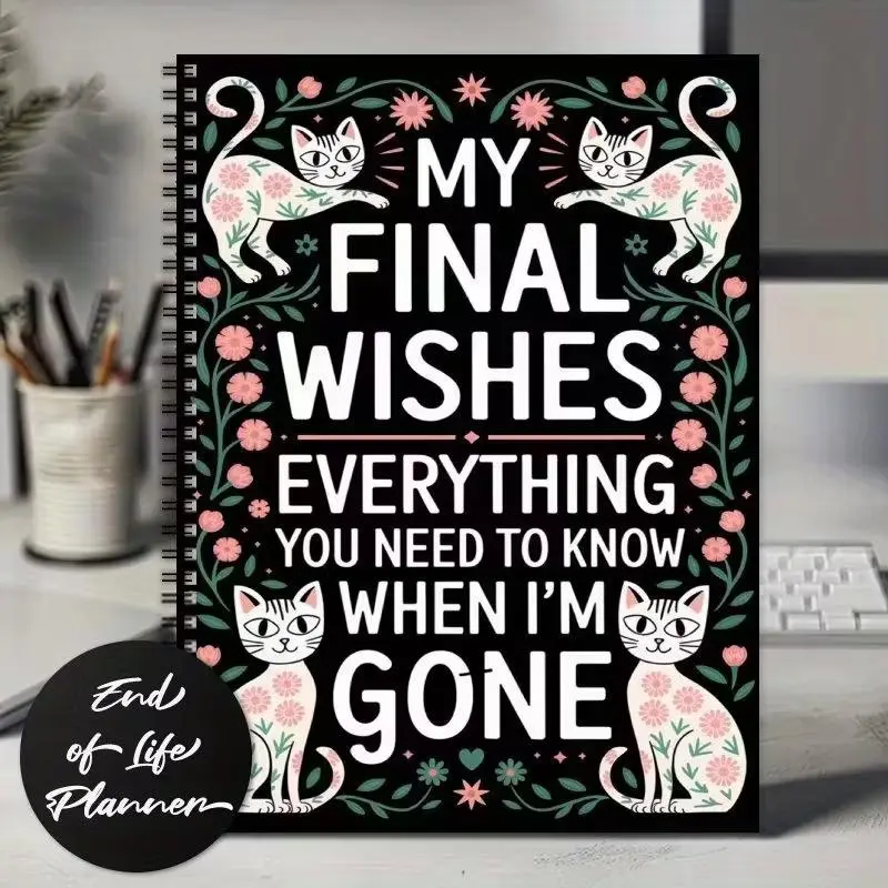 A5 Twin-Wire Spiral Cipher Notebook - Password-Protected Personal Goal Organizer, Coil-Bound Stationery for Adult Life Planning & Daily Record Tracking