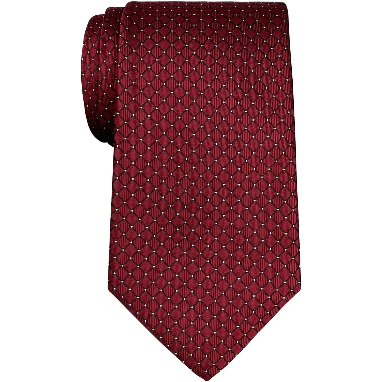 Check Textured Woven Microfiber Men's Tie