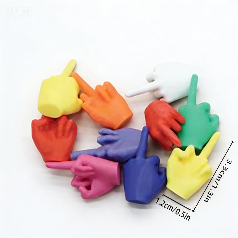 20/50pcs 3D Printed Middle Finger Statue, Colorful Funny Prank Toy for Desktop Decor