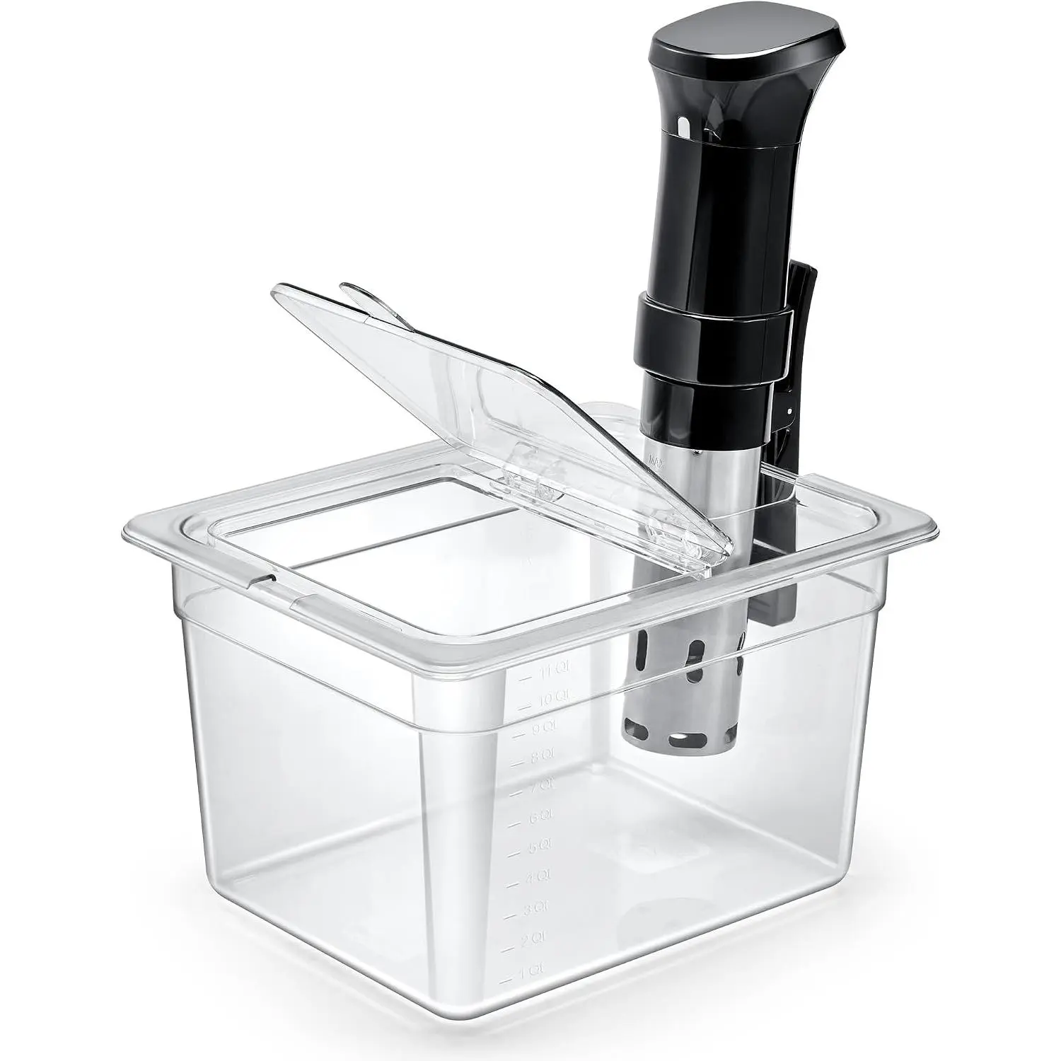 12-Quart Sous Vide Container with Universal Collapsible Lid, Household Appliance Accessory