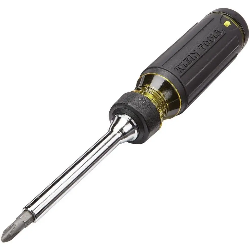 32305 Multi-bit Ratcheting Screwdriver, 15-in-1 Tool with, Slotted, Square, Torx and Combo Bits and 1/4-Inch Nut Driver, Cushion-Grip