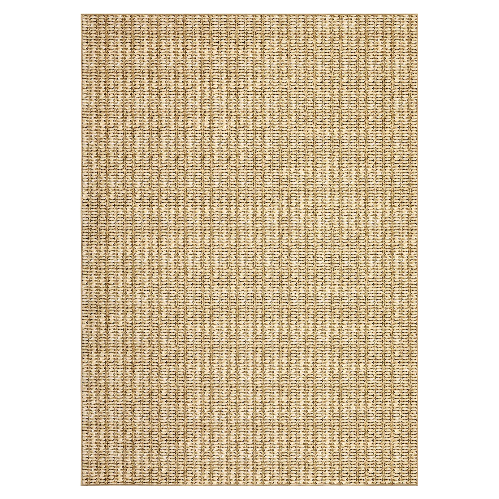 Washable Non-Slip Area Rug for Outdoor Entryway – Modern Low Pile Braided Print – Collapsible, Soft, Non-Shedding Carpet – Indoor Mat for Dining, Playroom, Dorm