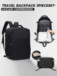 Vacuum Travel Compression Backpack Set, Large Capacity Lightweight Multi-Pocket Design, Handheld & Shoulder Strap, Ideal for Airplane, Business, Vacation