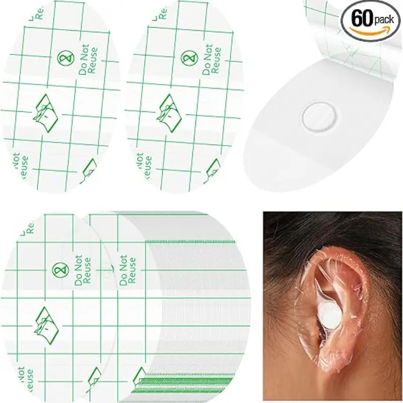 60pcs Waterproof Ear Plugs, Large Size Adult Baby Ear Covers for Bathing, Swimming, Surfing, Snorkeling, and Other Water Sports