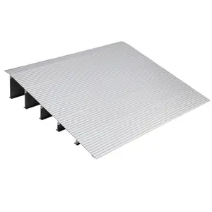 Adjustable Aluminum Door Threshold Ramp – Non-Slip, Portable Mobility Aid for Wheelchairs, Scooters, Walkers – 1" to 5" Rise, 800 lbs Capacity – Ideal for Home, Canopy, Entryways, 3/5 concatenation
