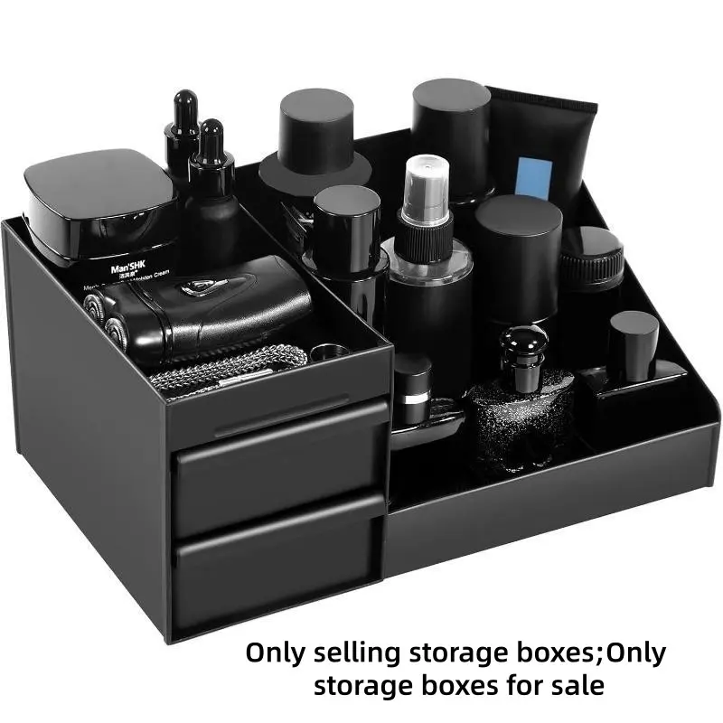 Men's Cologne Storage Rack Boxes, Bathroom Counter Organizer, Perfume Tray with Toothbrush and Sink Brush Holder, Durable Plastic, Versatile Organizer, Container Organizer