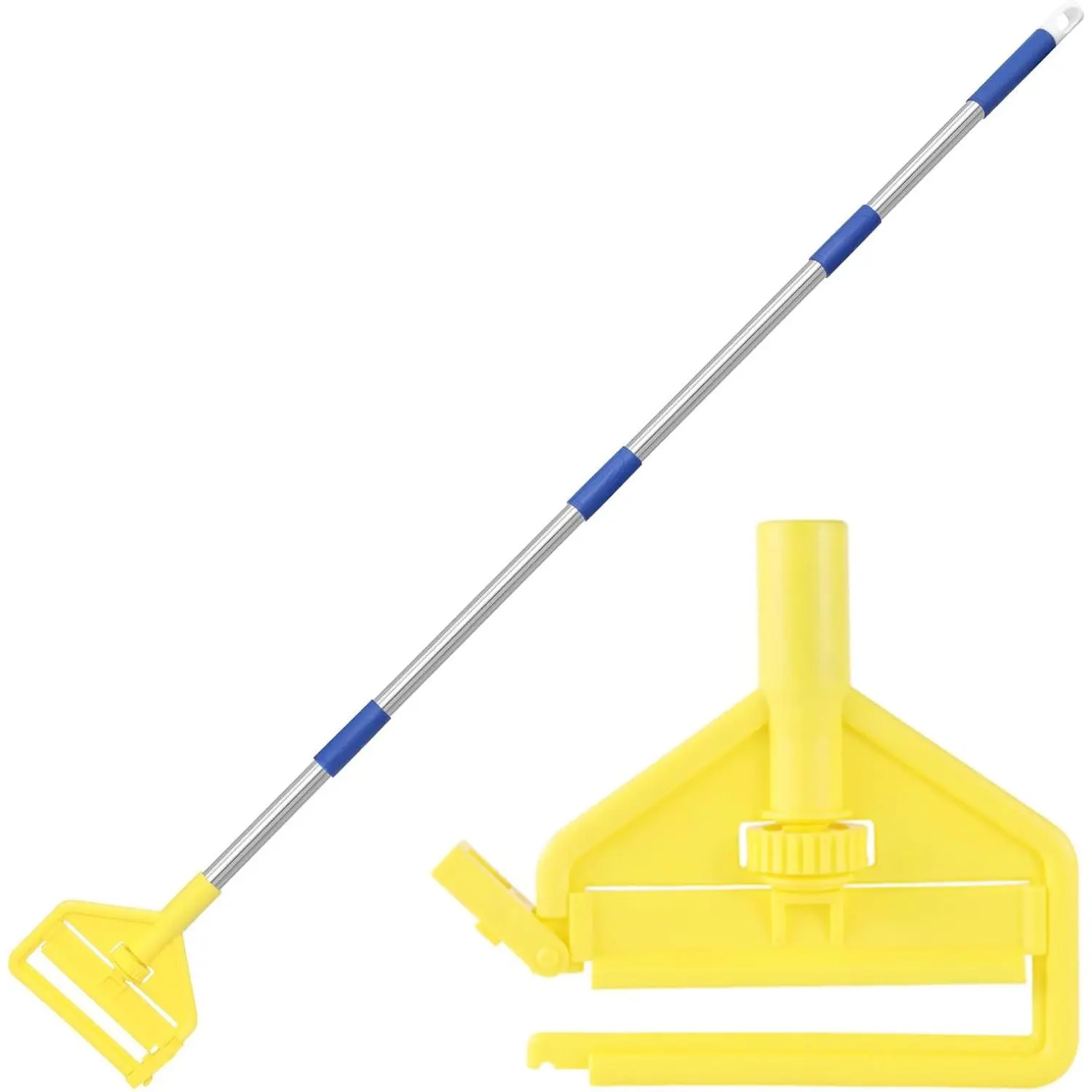 Commercial Mop Handle, 59" Heavy Duty Commercial Mop Handle Included | Mop Handle, Commercial Heavy Duty Equipped with  Mop  Holder, for Professional & Industrial Floor Cleaning