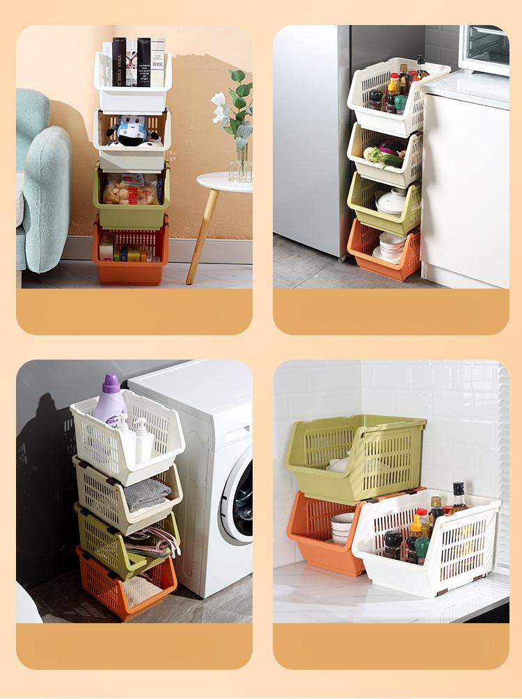 Multi-layer Vegetable and Fruit Storage Basket Kitchen Rack Household Miscellaneous Storage Organizer Multi-functional Vegetable Basket Rack
