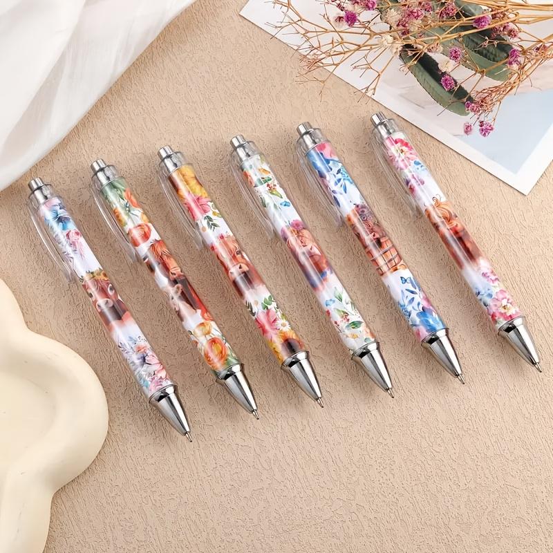 Cute Highland Cow Print Ballpoint Pen Set, 6/12/18 Pieces, School Home Office Desk Decor, Valentine's Day Gift for Her