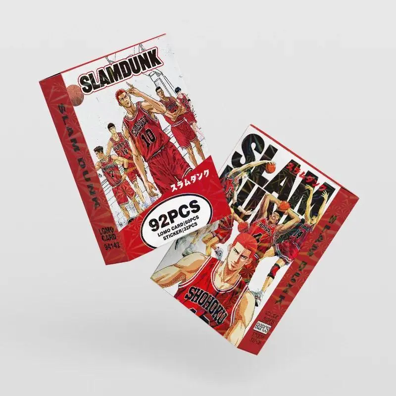 2026 New hot item 92pcs SLAM DUNKs Japanese Anime Lomo Card Small Card Games with Postcards Message Po Collection Toy Kids Birthday Gift