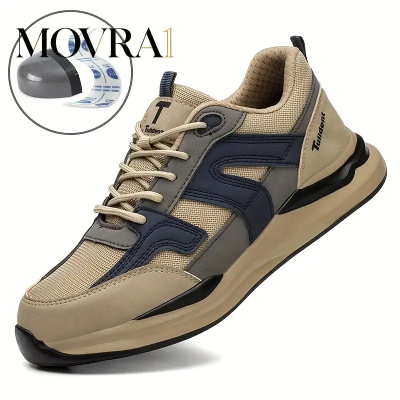 MOVRA1  Work Sneakers Men Indestructible Shoes with Steel Toe Cap Puncture-Resistant Men's Safety Protective Shoes