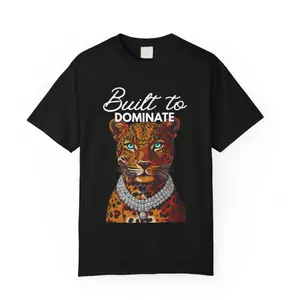 Graphic tee Built to Dominate Leopard Tee vintage clothing oversized tshirt women  shirts women custom shirt women purple rain shirt