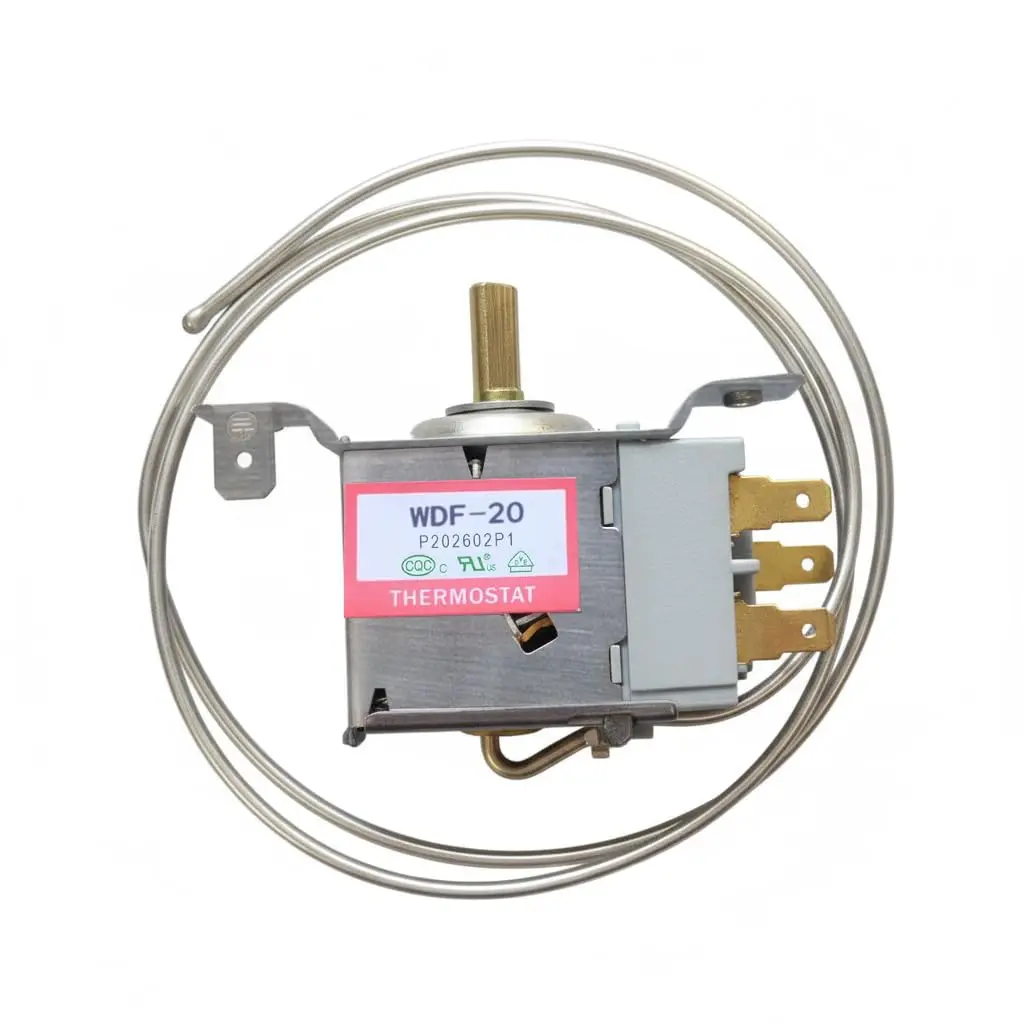 Mini Fridge Thermostat WDF-20, Temperature Control  Repair ,  Thermostat Accessories for Fridge Only, Compatible with WDF-16/WDF-18/WDF-25, Stainless Steel Shell