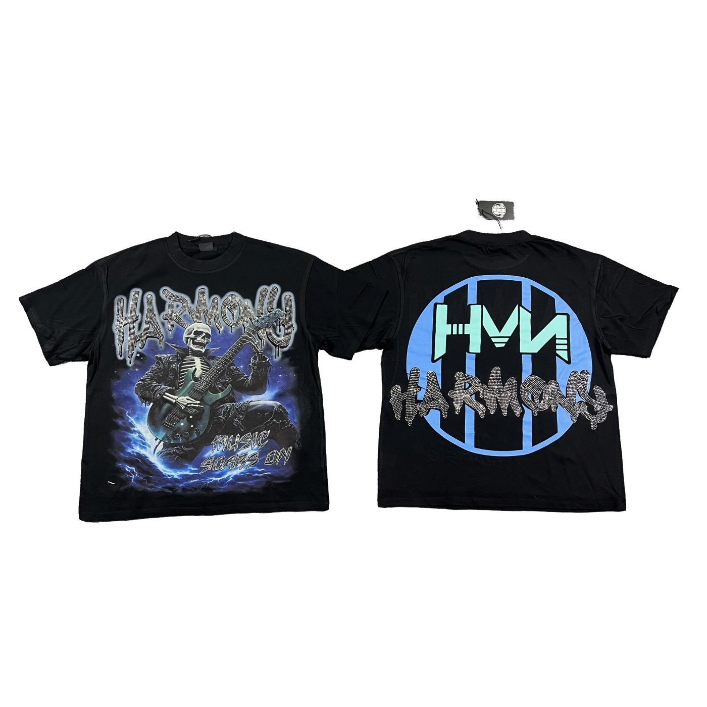 Y2K Vintage Washed Streetwear T-Shirt, Shiny Rhinestone Diamond Graphic, Crew Neck Cotton Oversized Short Sleeve Hip Hop Tee For Men