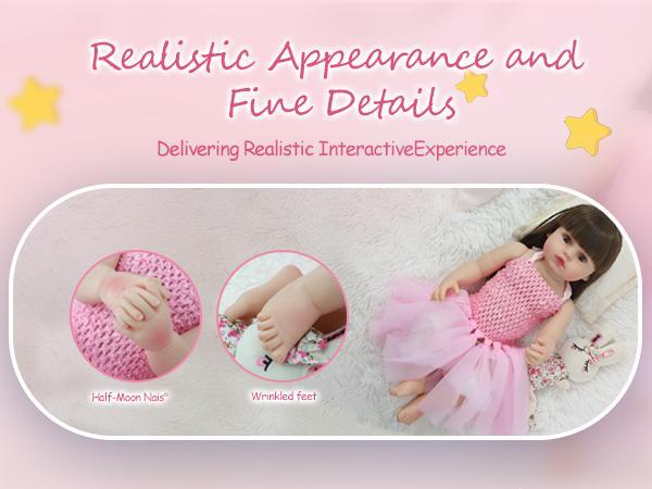 *Realistic Reborn Baby Dolls 22" Full Body Vinyl Real Life Like Bebe Dolls for Girls and Boys Realistas Lifelike Muñecas para Niñas with Birth Certificate and Feeding Kit Toys for Kids Age 3+   sonny angels