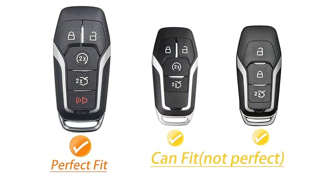 for Ford Key Fob Cover - Soft TPU Key Fob Case Shell Cover Holder Protector for Ford Edge Fusion Explorer Mustang Lincoln MKZ MKC MKX Smart Keyless Remote(Red)