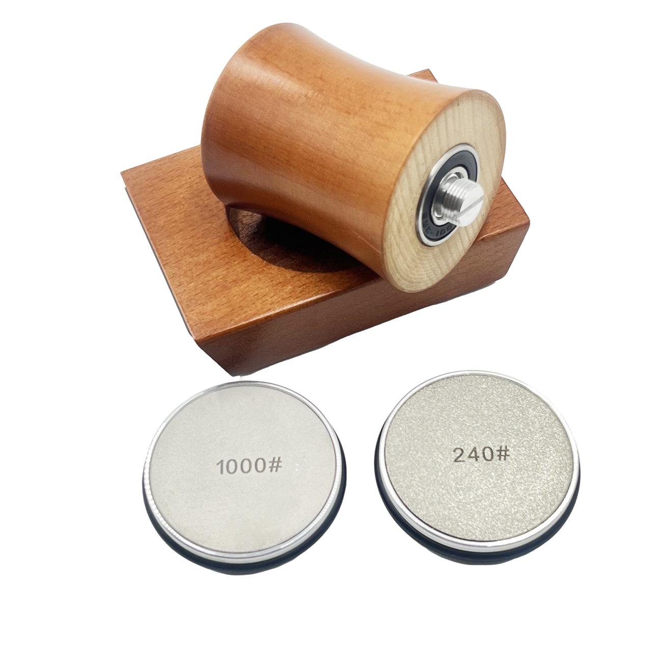 Kitchen Knife Sharpening Kit, Rolling Diamond Ceramic Sharpener Set, Compatible with 15°&20° Angle Knives, Precise Blade Grinding Tool for All Kitchen Blades