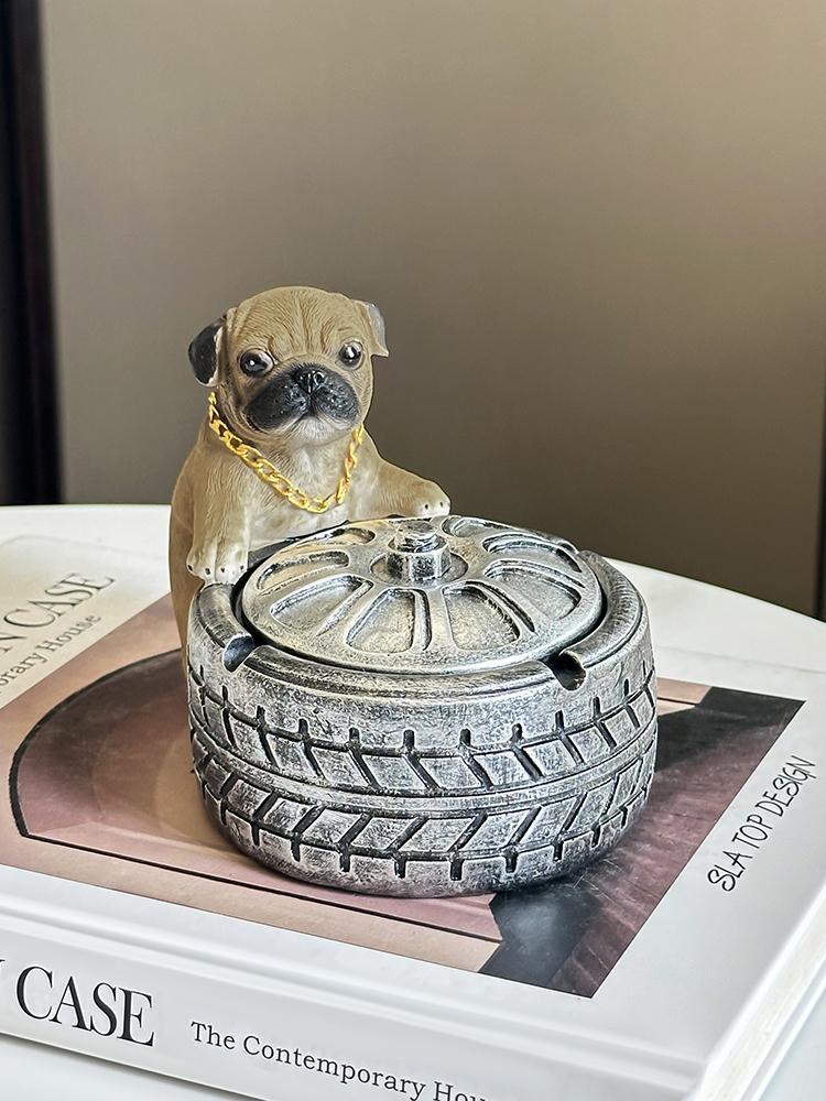 Ashtray Puppy Cart Series Decorations Creative Personalized Fashionable Home Living Room Office Decorations Gifts