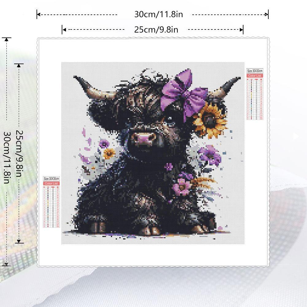 Cow Pattern DIY Diamond Arts Colorful Painting Kit without Frame, DIY 5D Diamond Arts Colorful Painting Kit, Wall Art Decor for Home Living Room Bedroom, Diamond Painting Kits