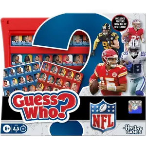 Guess Who?NFL Edition Board Game| Officially Licensed NFL Game for Kids and Families| Ages 6+| 2 Players| 15 Mins.| Football Games