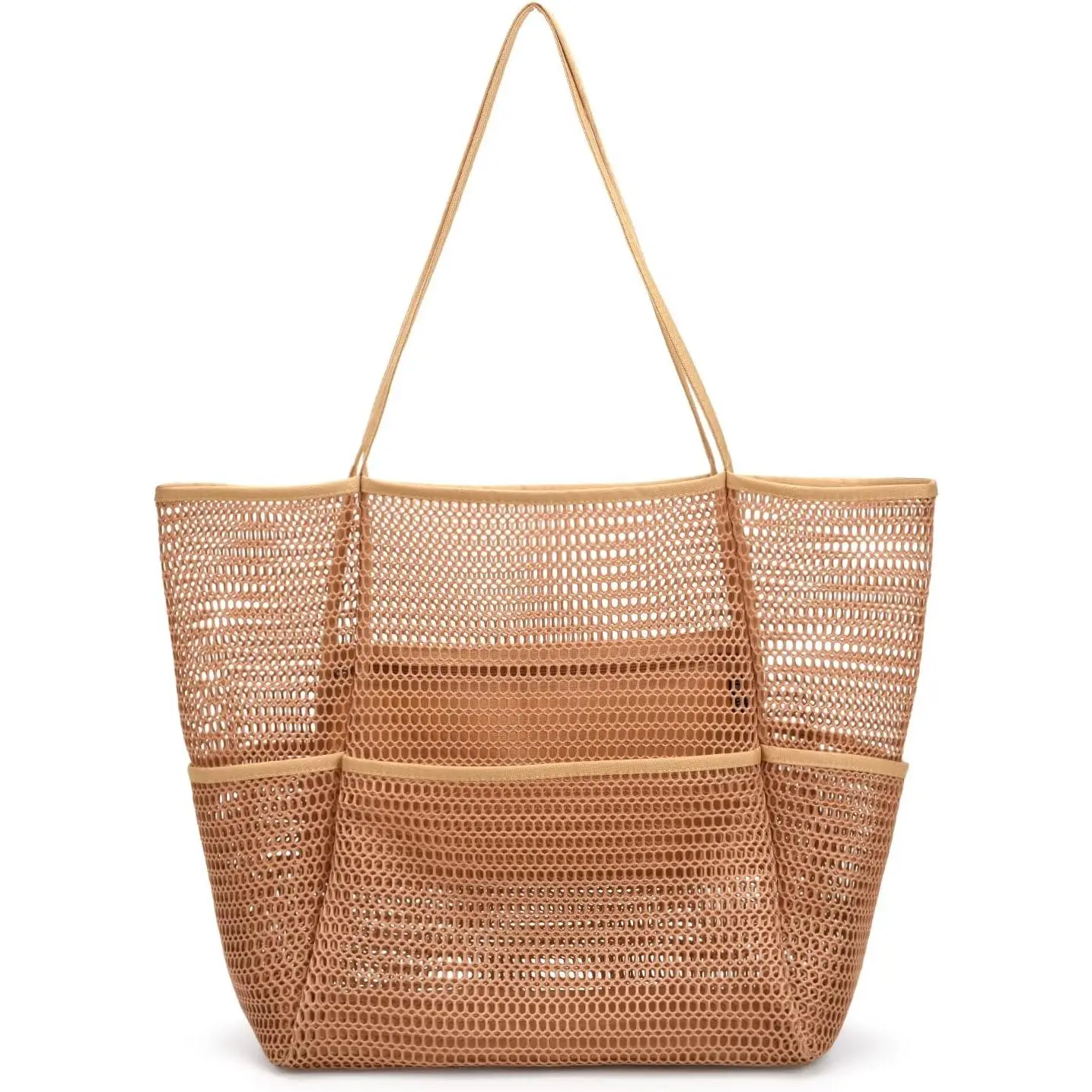 Coastal Women's Tote Bag, Large Mesh Double-Sided Flip Design with Open Top for Beach, Pool & Vacation, Coastal Women's Tote Bags, Casual Beachwear Women's Tote Bags