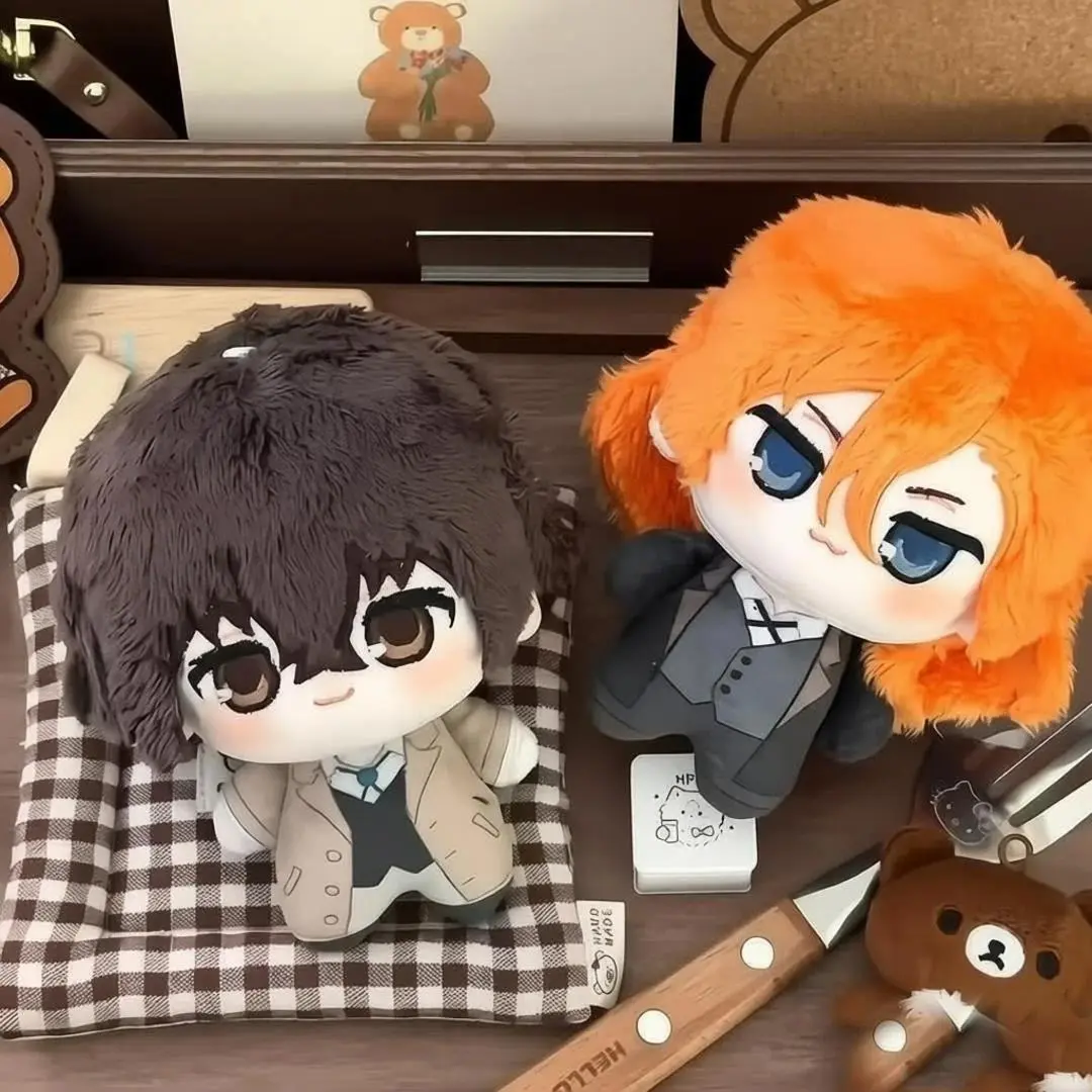 Anime Bungo Stray Dogs Pendant Plush Doll Cartoon Nakahara Chuuya Dazai Osamu Stuffed Toy Doll Fans Collect XMAS Present Gift