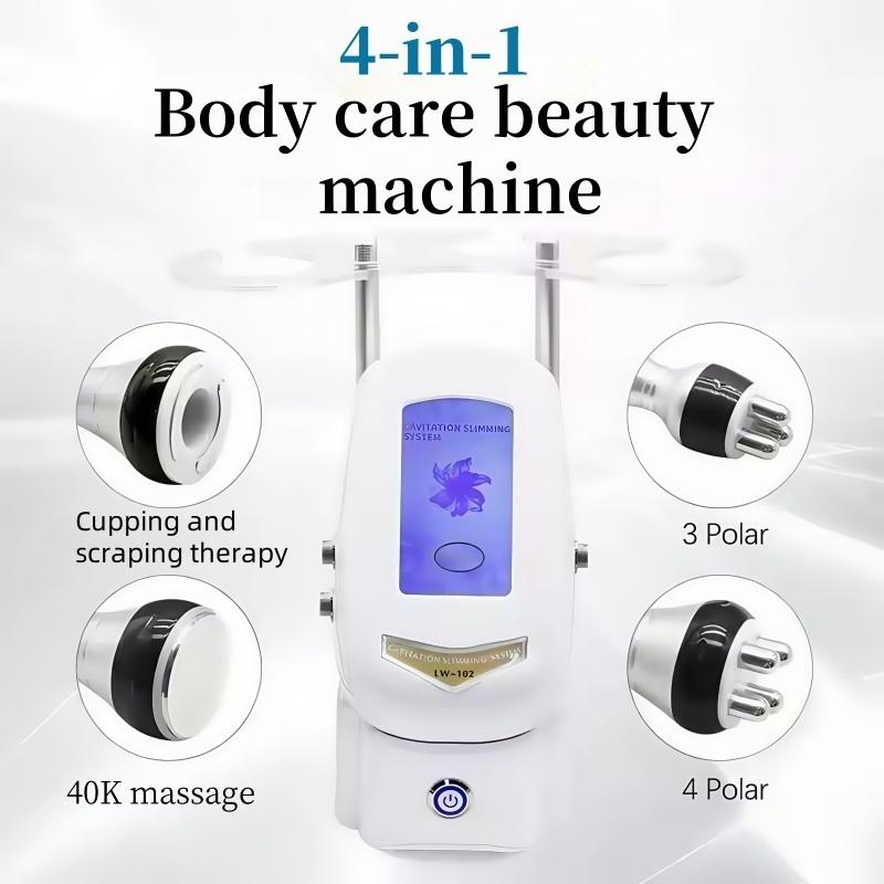 American Plug 4-In-1 Facial Body Massager, Home Spa Equipment, Full Body Scrubber, Multi-Functional Beauty Tool Gift for Women & Mom
