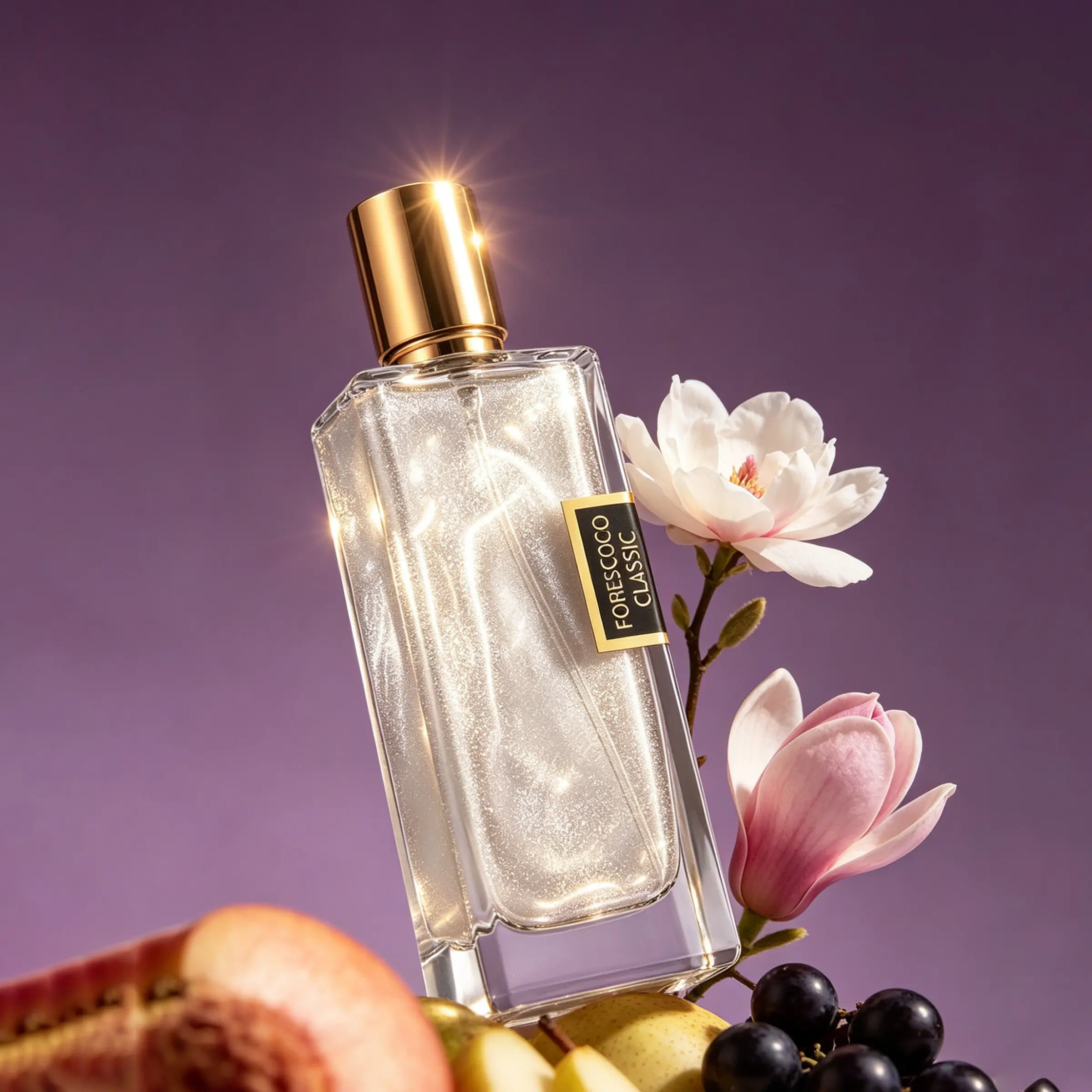 Juicy Fruity Floral Perfume Spray with Pear and Peach, a Soft Scent of Peony and Freesia, a Warm Fragrance of Amber and Vanilla, Amber Vanilla Fragrances, a Sweet Gift for Her