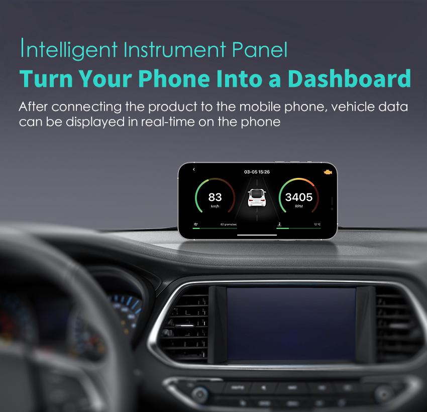 OBD2 Scanner Bluetooth Wireless Full System Diagnostic Tool, 8+ Hot Reset, Bi-directional Control for iOS & Android